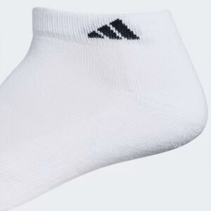 Adidas White Ribbed Ankle Socks
